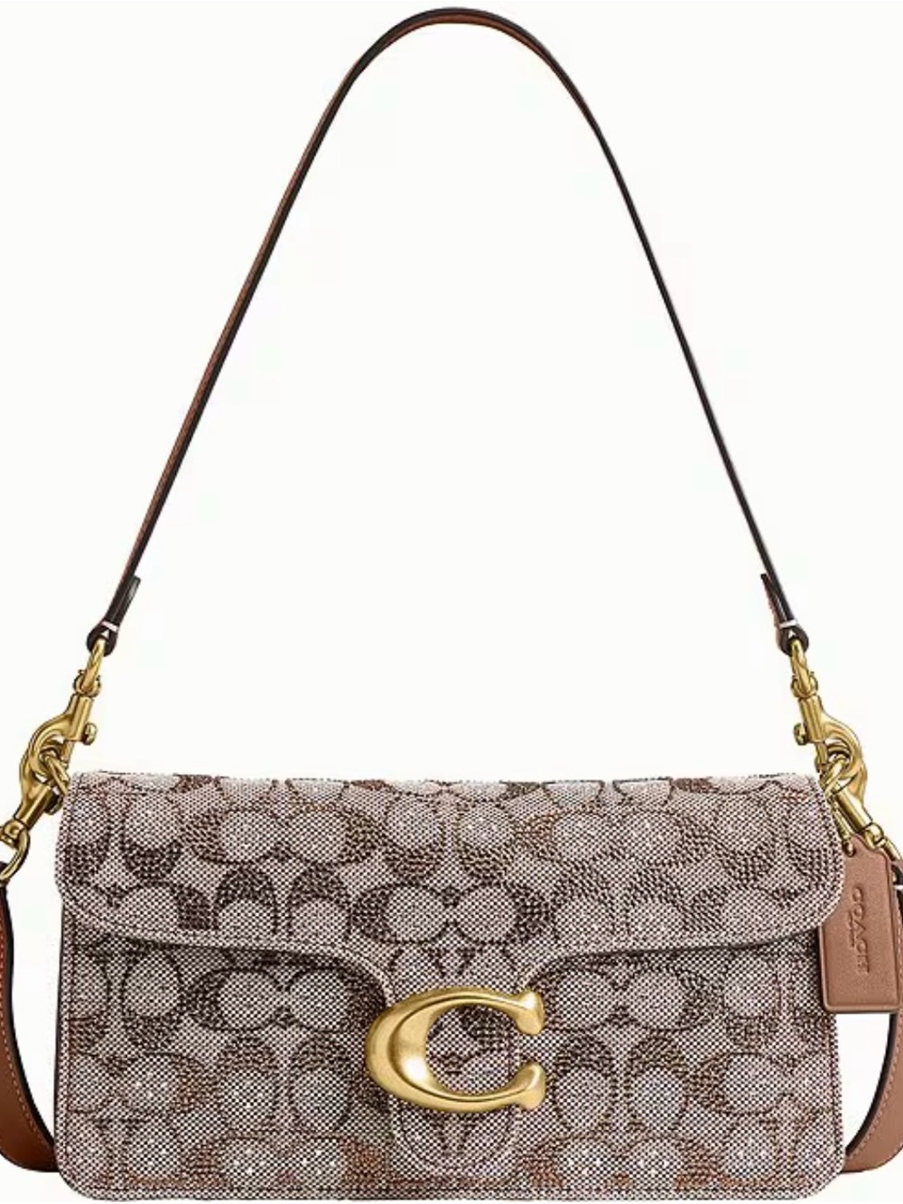 Tabby 26 Crystal Signature Jacquard Shoulder Bag